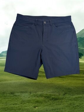 Kit and Ace Men's Navy Flat-Front Performance Shorts sz 34